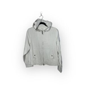 Tommy Bahama 100% Silk cream/ ivory Jacket Size L